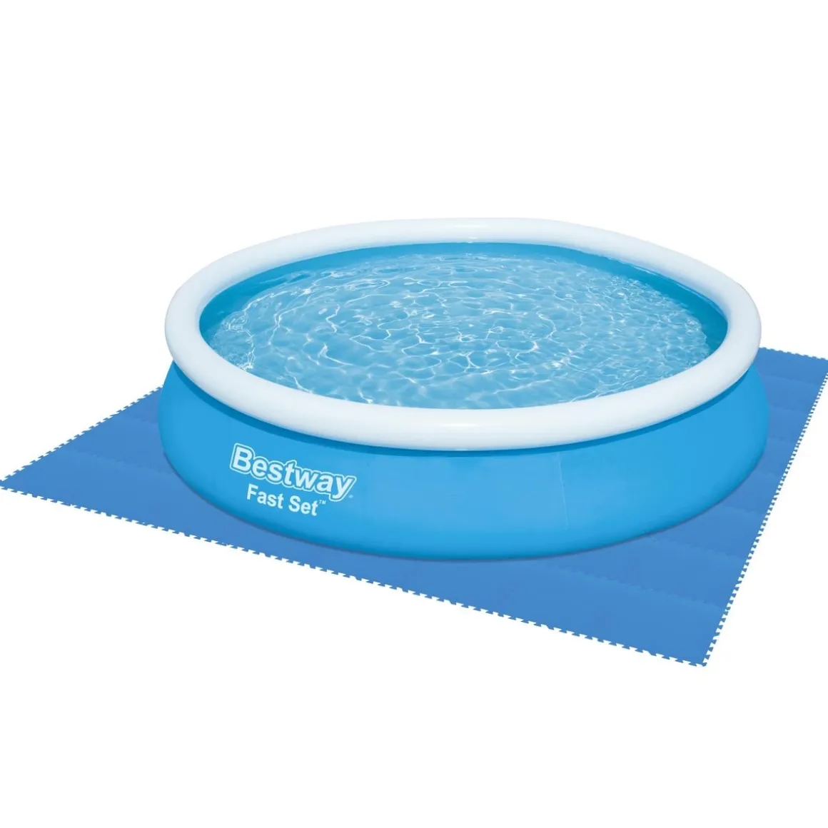 Pool Bodenschutz Fliesen blau 9er Set 50 x 50 cm
