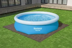 Pool Bodenschutz Fliesen Holzoptik 12er Set 50 x 50 cm
