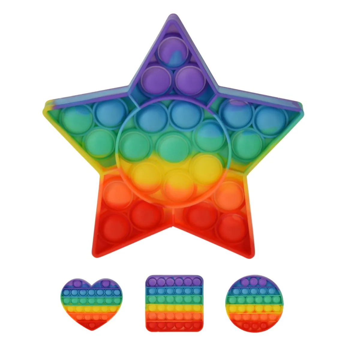 Pop It Fidget Spiel regenbogenfarben