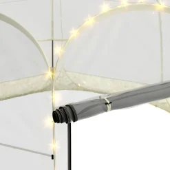 Pop-Up Bubble Zelt LED 8-10 Personen 3.8 m transparent/weiss