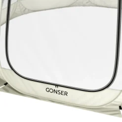 Pop-Up Bubble Zelt LED 8-10 Personen 3.8 m transparent/weiss