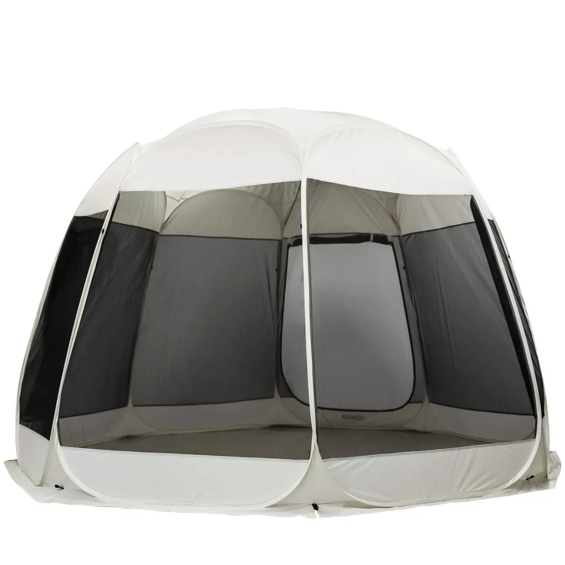 Pop-Up Pavillon LED 8-10 Personen 4 x 3 m transparent/schwarz