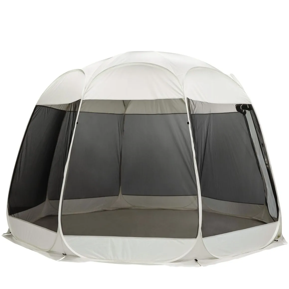 Pop-Up Pavillon LED 8-10 Personen 4 x 3 m transparent/schwarz