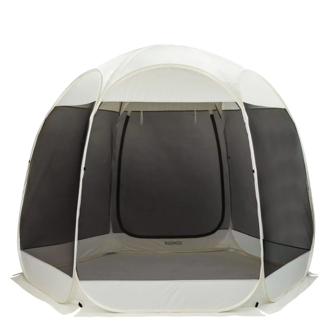 Pop-Up Pavillon LED 4-6 Personen 3 x 2 m transparent/schwarz