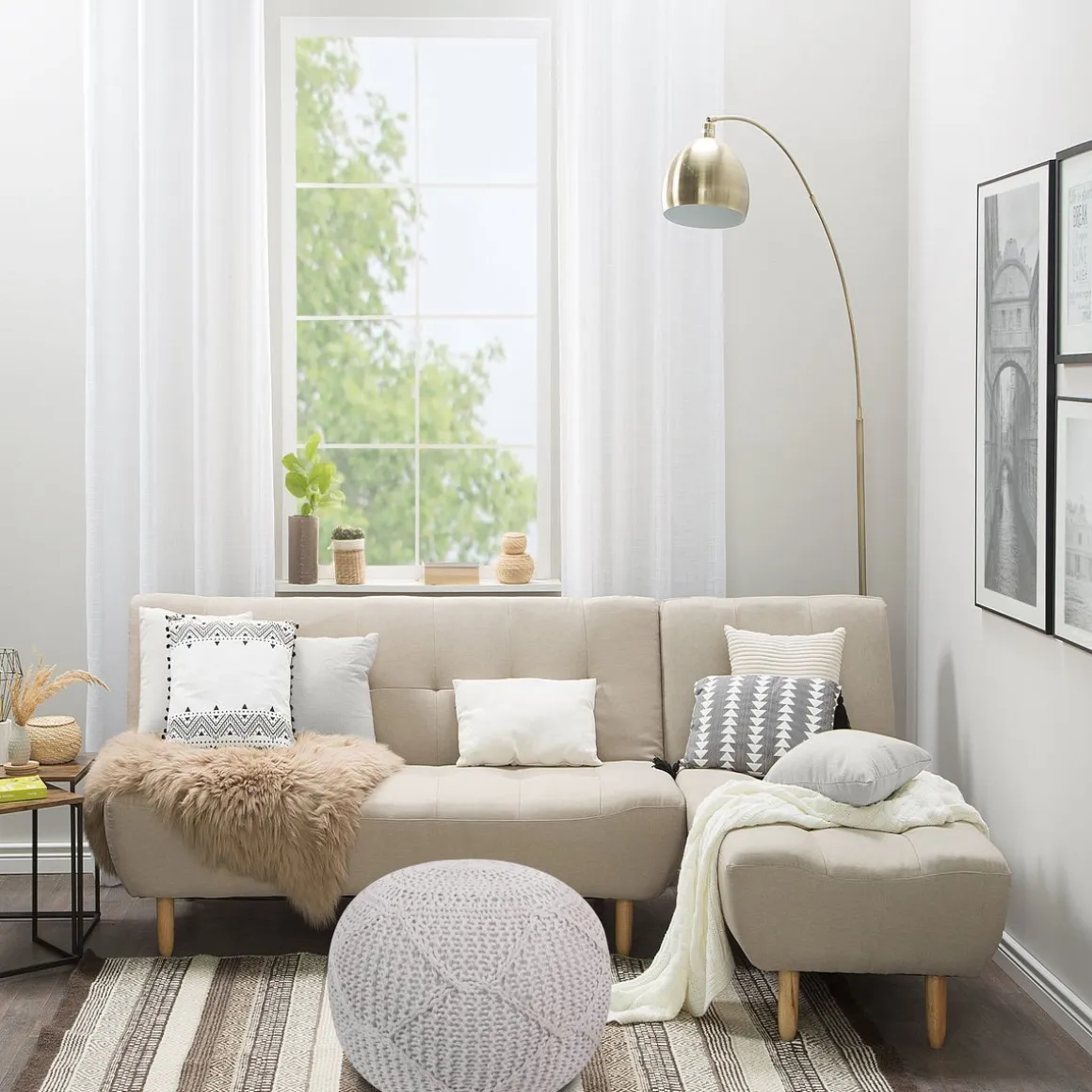 Pouf BYBLOS weiss