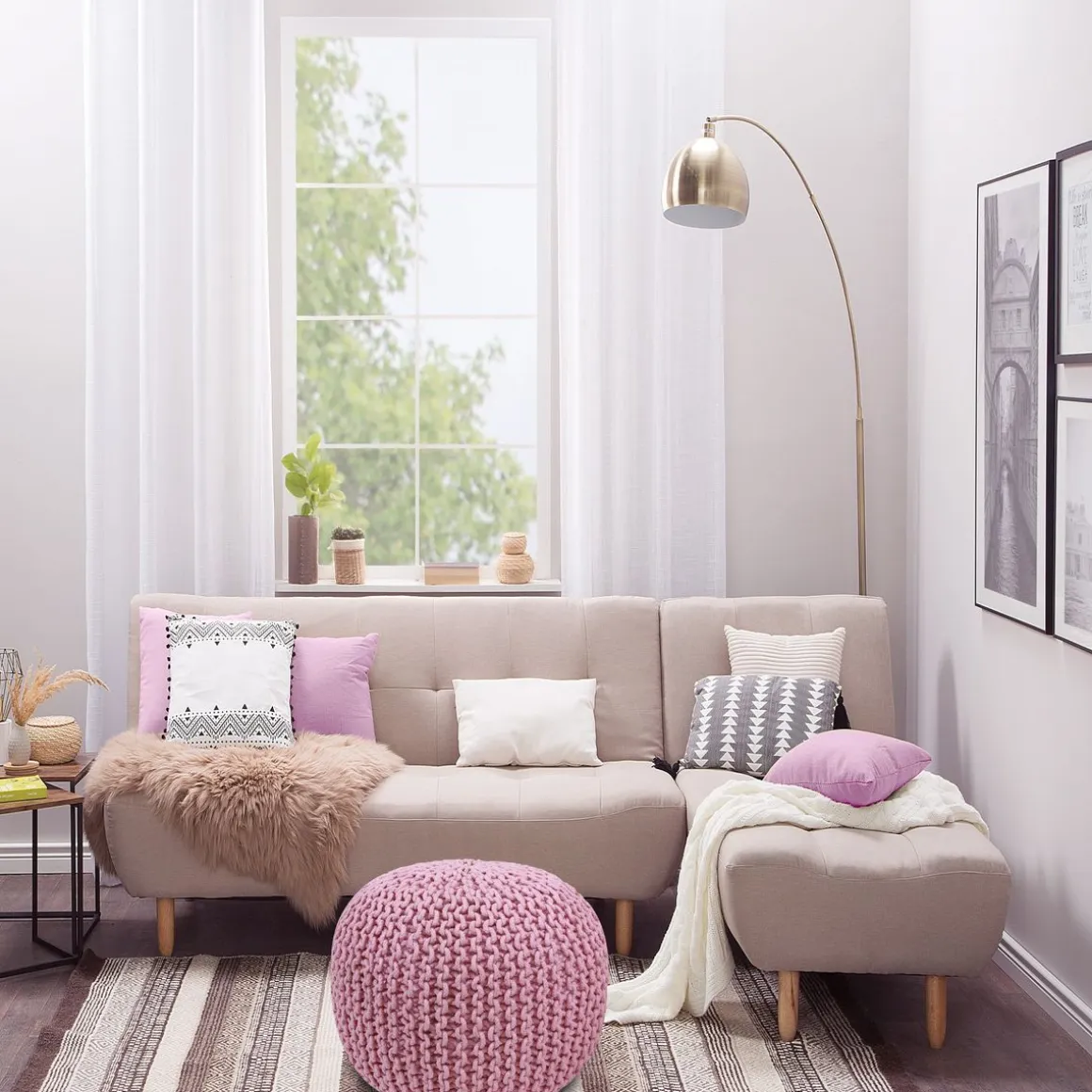 Pouf DUBA rosa