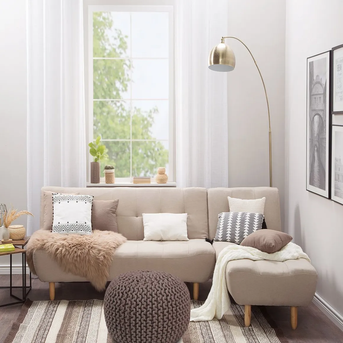 Pouf DUBA taupe