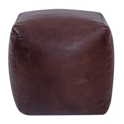Pouf Leder SIDON braun