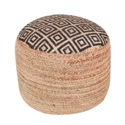 Pouf NETANJA schwarz/natural