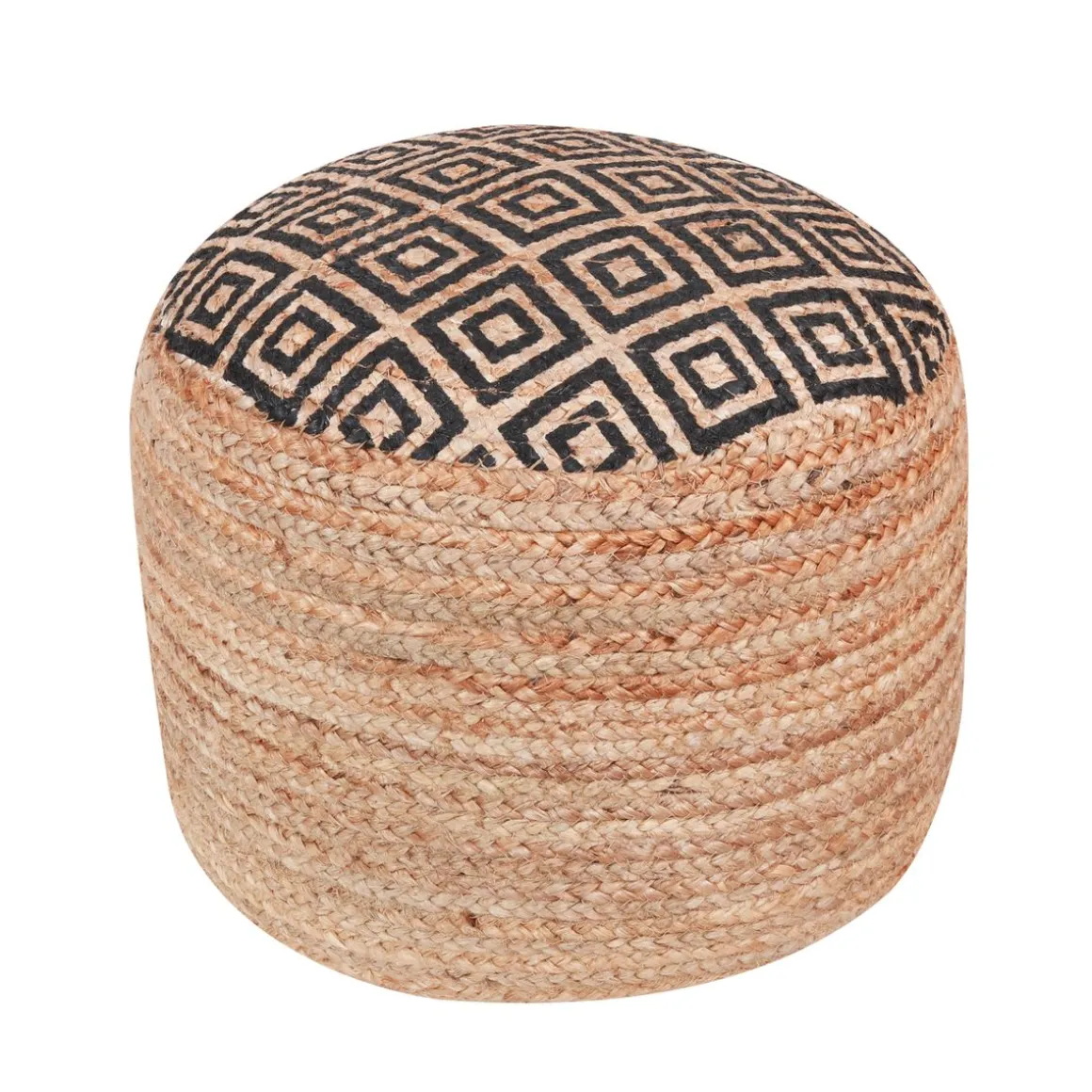 Pouf NETANJA schwarz/natural