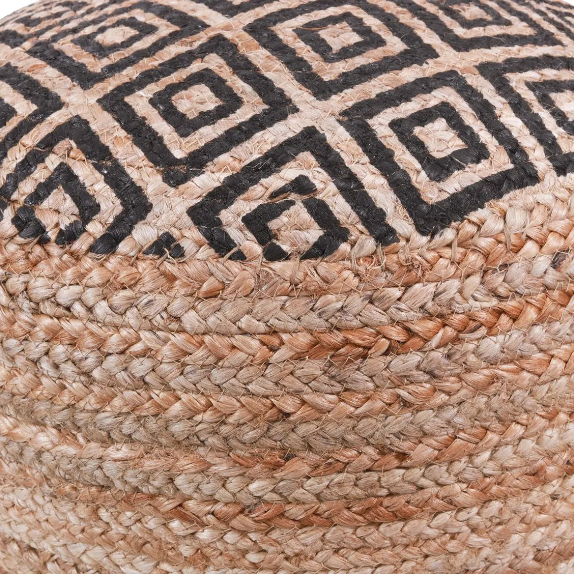Pouf NETANJA schwarz/natural