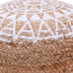 Pouf NETANJA weiss/natural