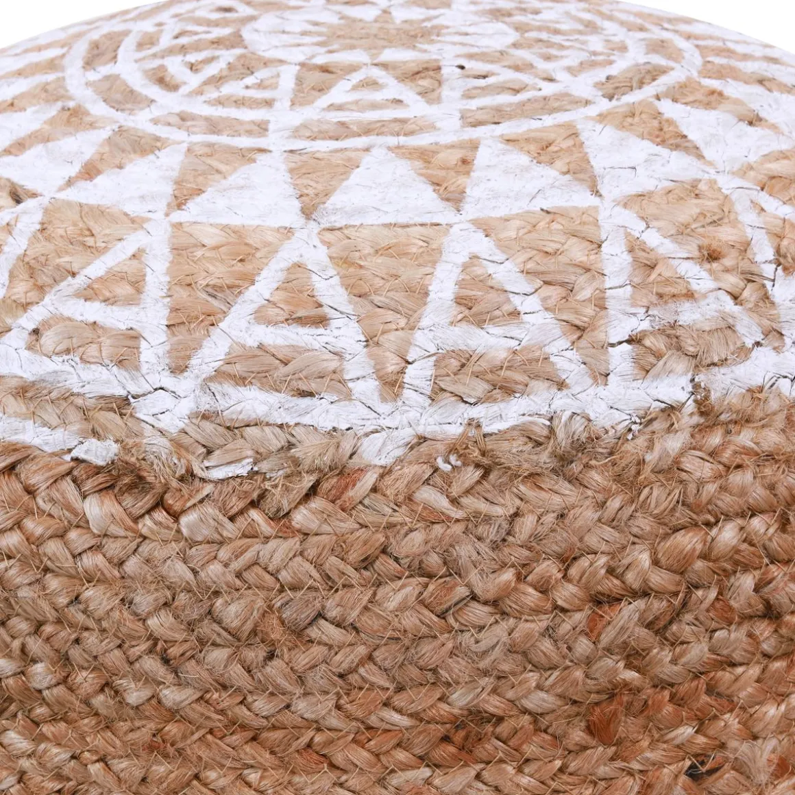 Pouf NETANJA weiss/natural