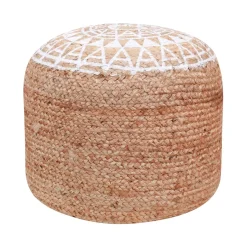 Pouf NETANJA weiss/natural