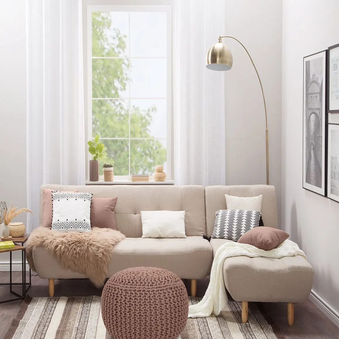 Pouf RAMILA braun