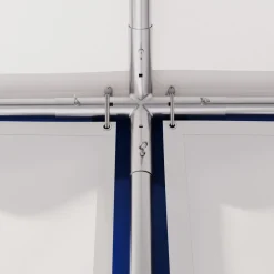 Profi PVC Partyzelt 4 x 8 m blau/weiss