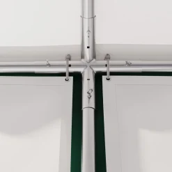 Profi PVC Partyzelt 5 x 10 m grün/weiss