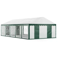 Profi PVC Partyzelt 5 x 10 m grün/weiss
