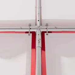 Profi PVC Partyzelt 3 x 6 m rot/weiss
