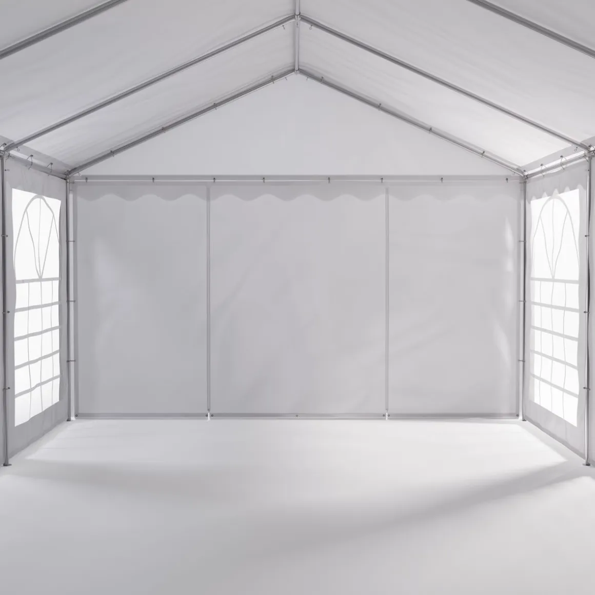 Profi PVC Partyzelt 4 x 8 m weiss