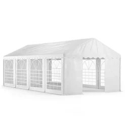 Profi PVC Partyzelt 4 x 8 m weiss