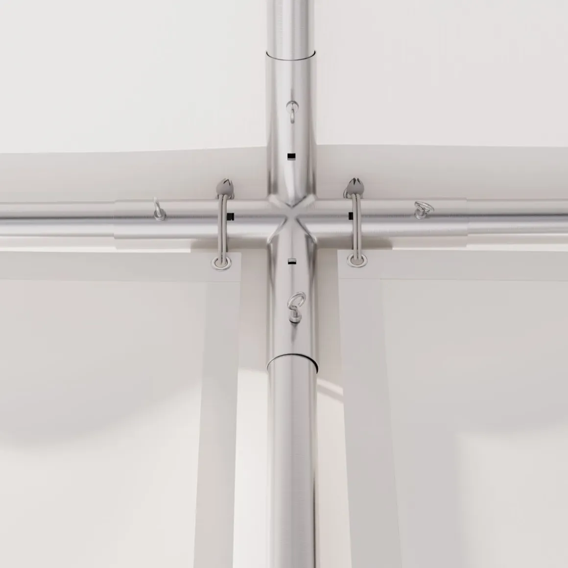 Profi PVC Partyzelt 4 x 8 m weiss