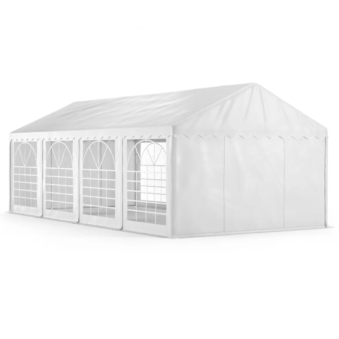 Profi PVC Partyzelt 4 x 8 m weiss