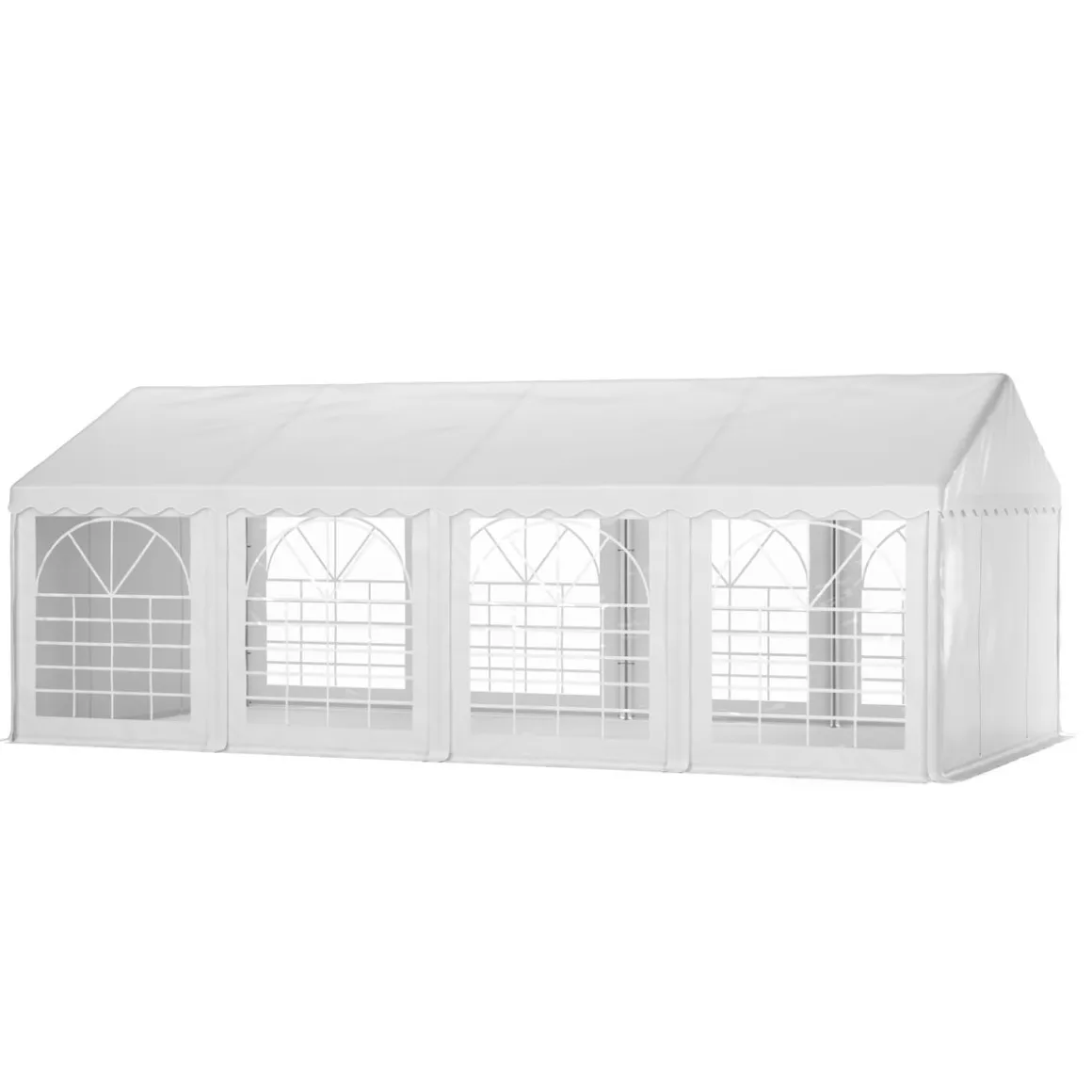 Profi PVC Partyzelt 4 x 8 m weiss