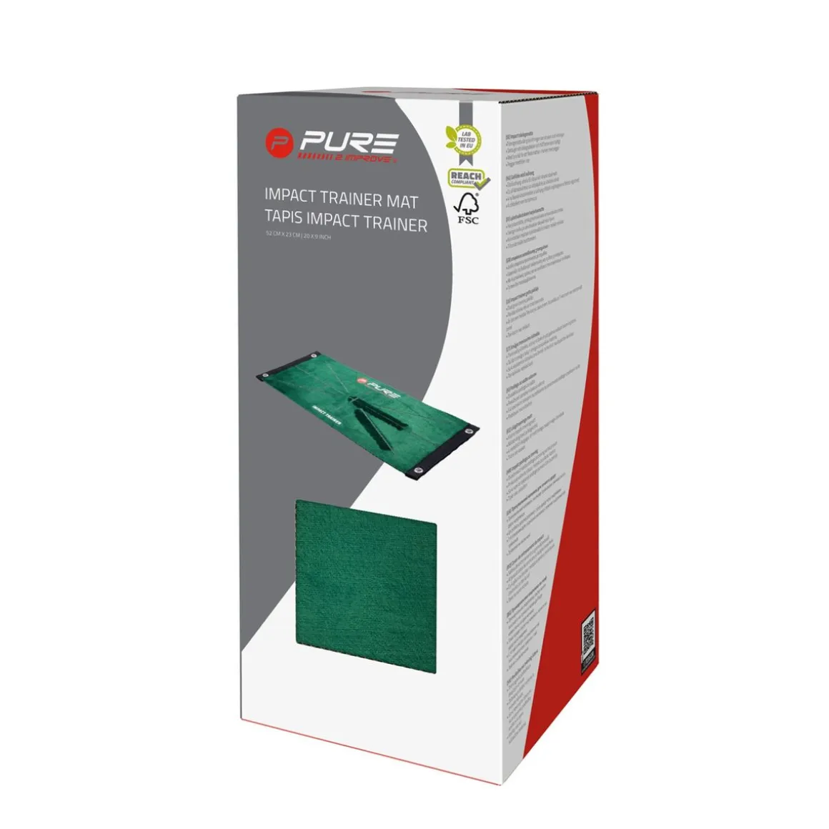 Pure2Improve Impact Trainer Golf Trainingsmatte 52 x 23 cm
