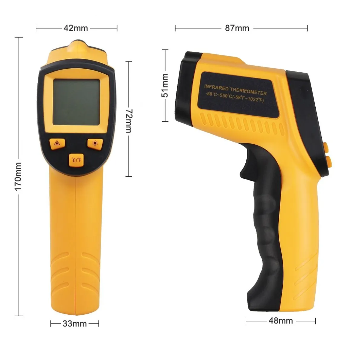 Pyrometer bis 550 °C