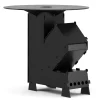 Raketenofen mit Grillplatte 36 x 14 x 57 cm