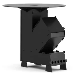Raketenofen mit Grillplatte 36 x 14 x 57 cm