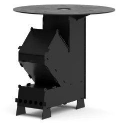 Raketenofen mit Grillplatte 36 x 14 x 57 cm