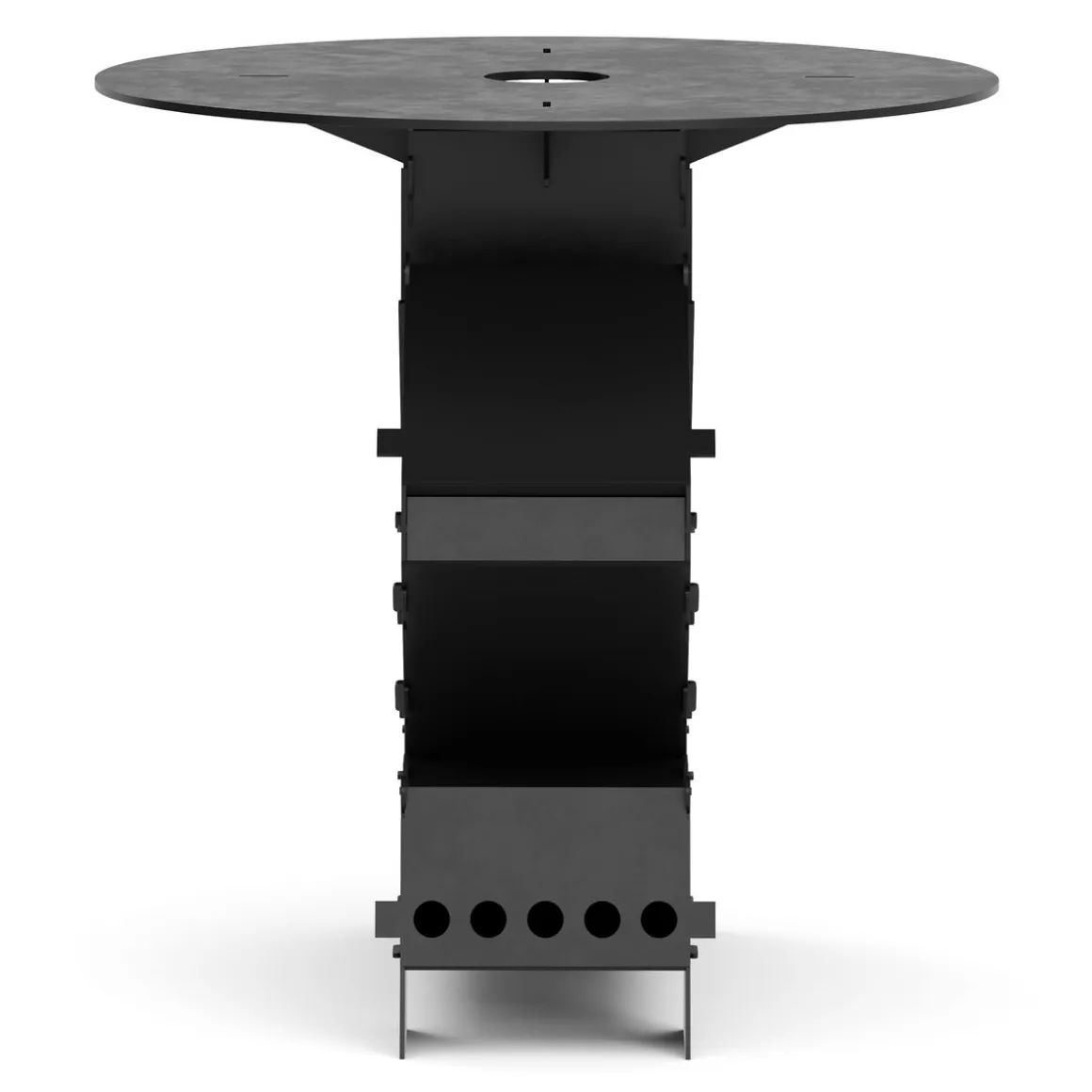 Raketenofen mit Grillplatte 36 x 14 x 57 cm