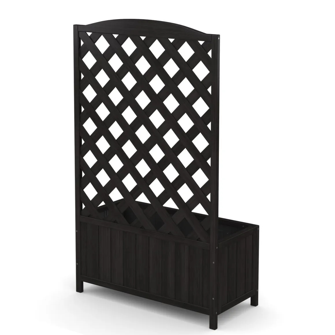 Rankgitter mit Blumenkasten schwarz