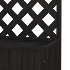 Rankgitter mit Blumenkasten schwarz