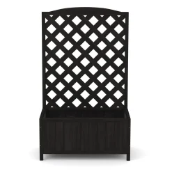 Rankgitter mit Blumenkasten schwarz