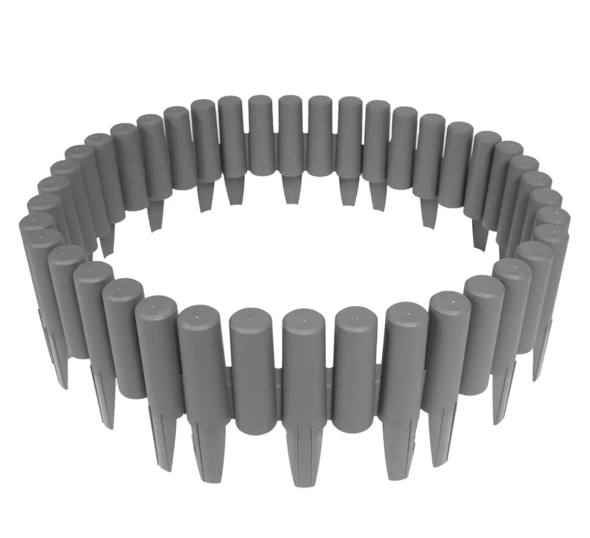 Rasenkante Holzoptik anthrazit 8er Set