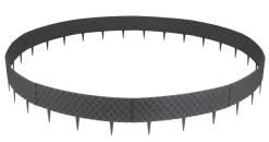 Rasenkante Rattanoptik anthrazit 10er Set
