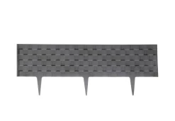 Rasenkante Rattanoptik anthrazit 10er Set
