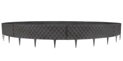 Rasenkante Rattanoptik anthrazit 10er Set