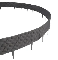 Rasenkante Rattanoptik anthrazit 50er Set