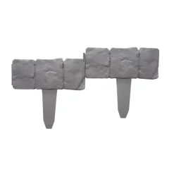Rasenkante Steinoptik anthrazit 10er Set