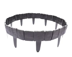 Rasenkante Steinoptik anthrazit 10er Set