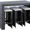 Rattan Bar Set ANDORRA grau