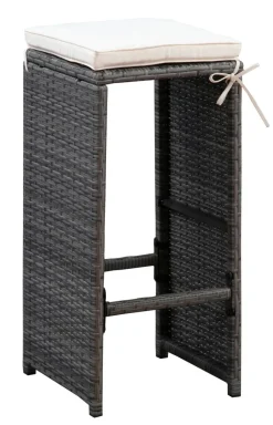Rattan Bar Set ANDORRA grau
