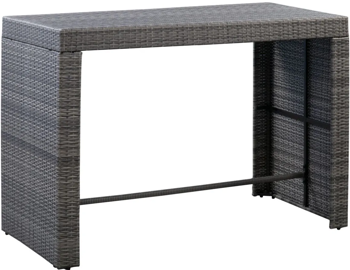Rattan Bar Set ANDORRA grau