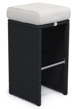 Rattan Bar Set GRANADA schwarz/weiss