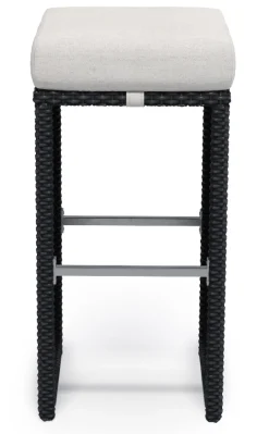 Rattan Bar Set GRANADA schwarz/weiss