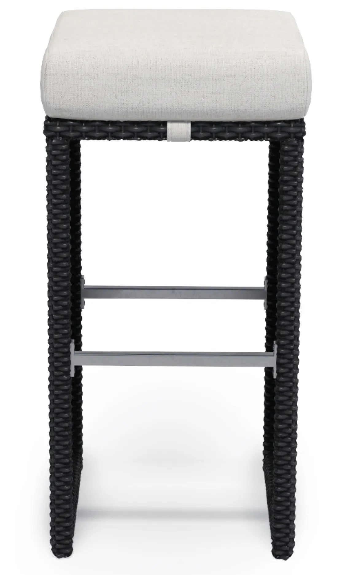Rattan Bar Set GRANADA schwarz/weiss